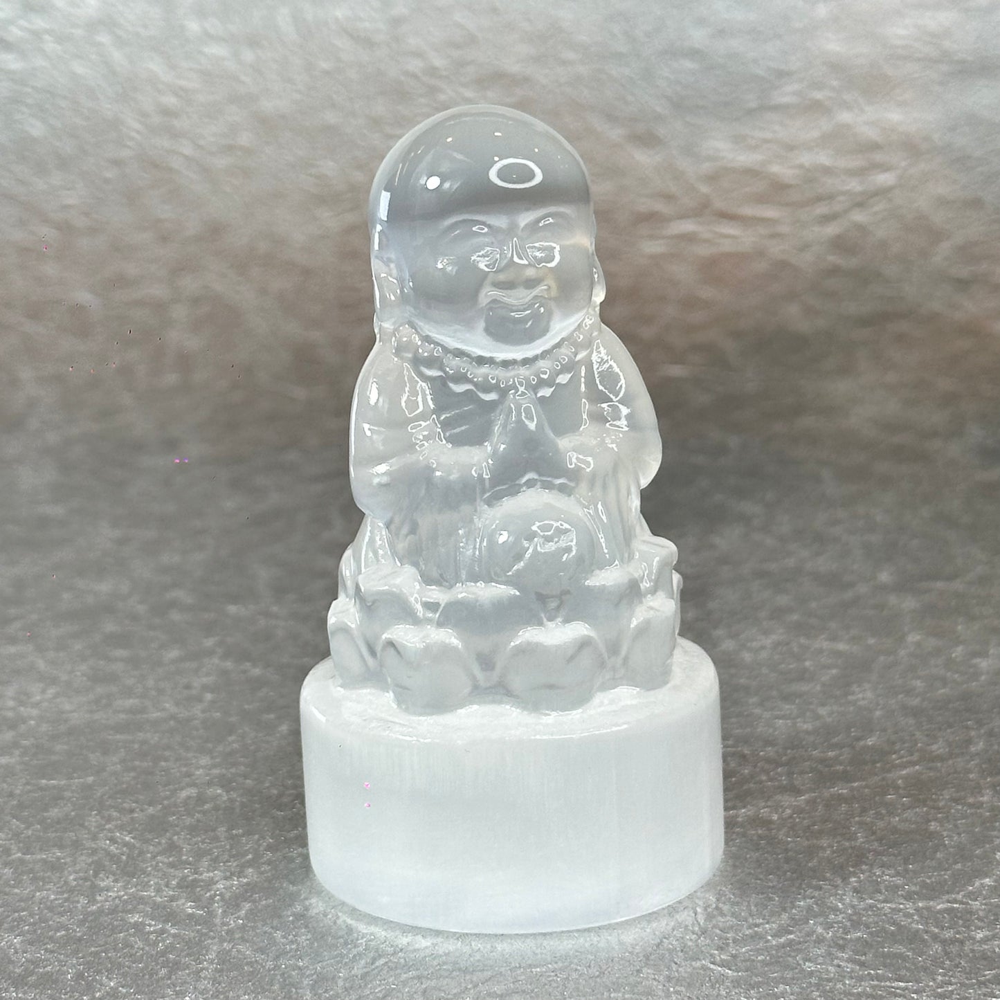 Natural Selenite Buddha Figurine