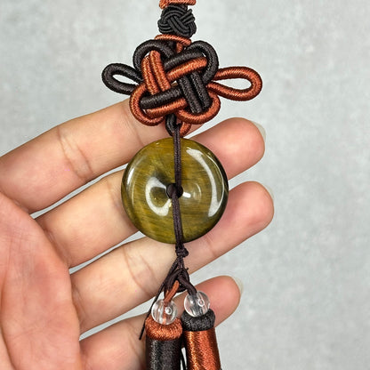 Natural Tiger Eye Donut- Dong Dieu Hanging Accessory