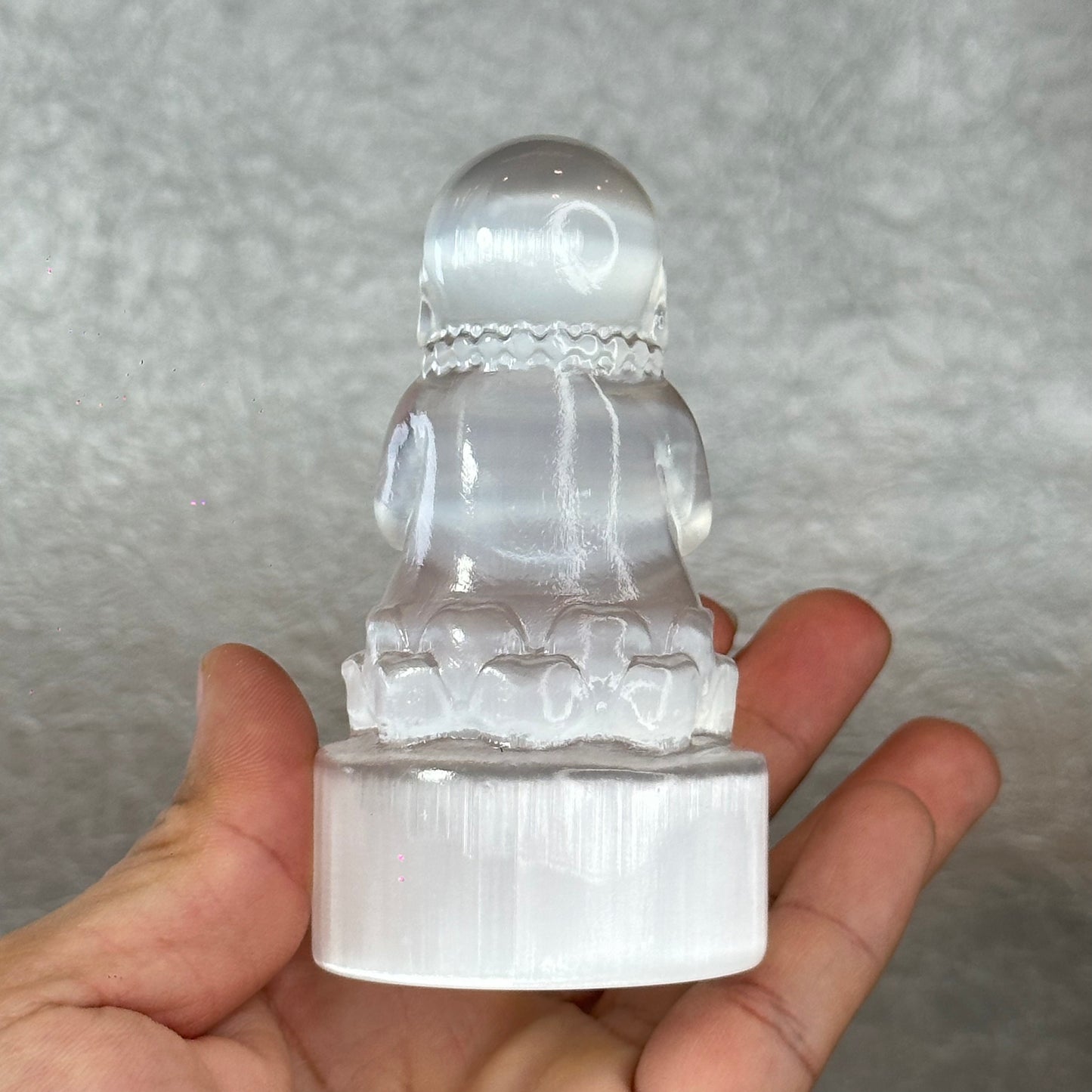 Natural Selenite Buddha Figurine