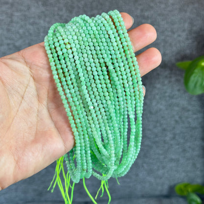 Apple Green Natural Jadeite Jade Triple Wrap Bracelet Size 4 mm