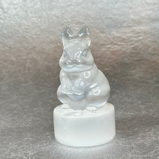 Natural Selenite Rabbit Figurine