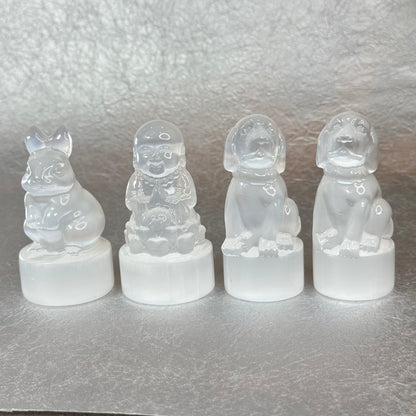 Natural Selenite Rabbit Figurine