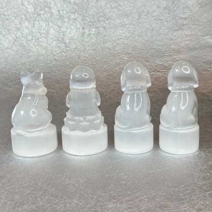 Natural Selenite Rabbit Figurine