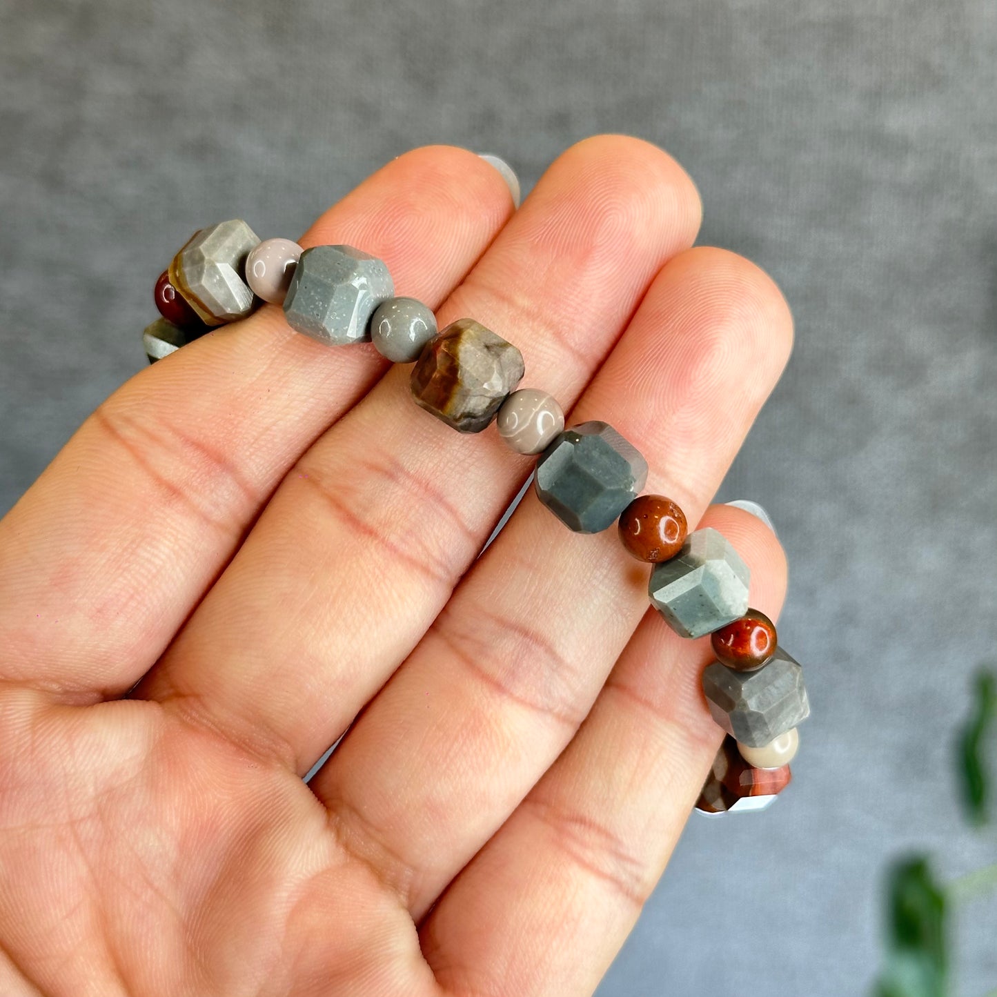 Natural Ocean Jasper Bracelet Size 8.5 mm