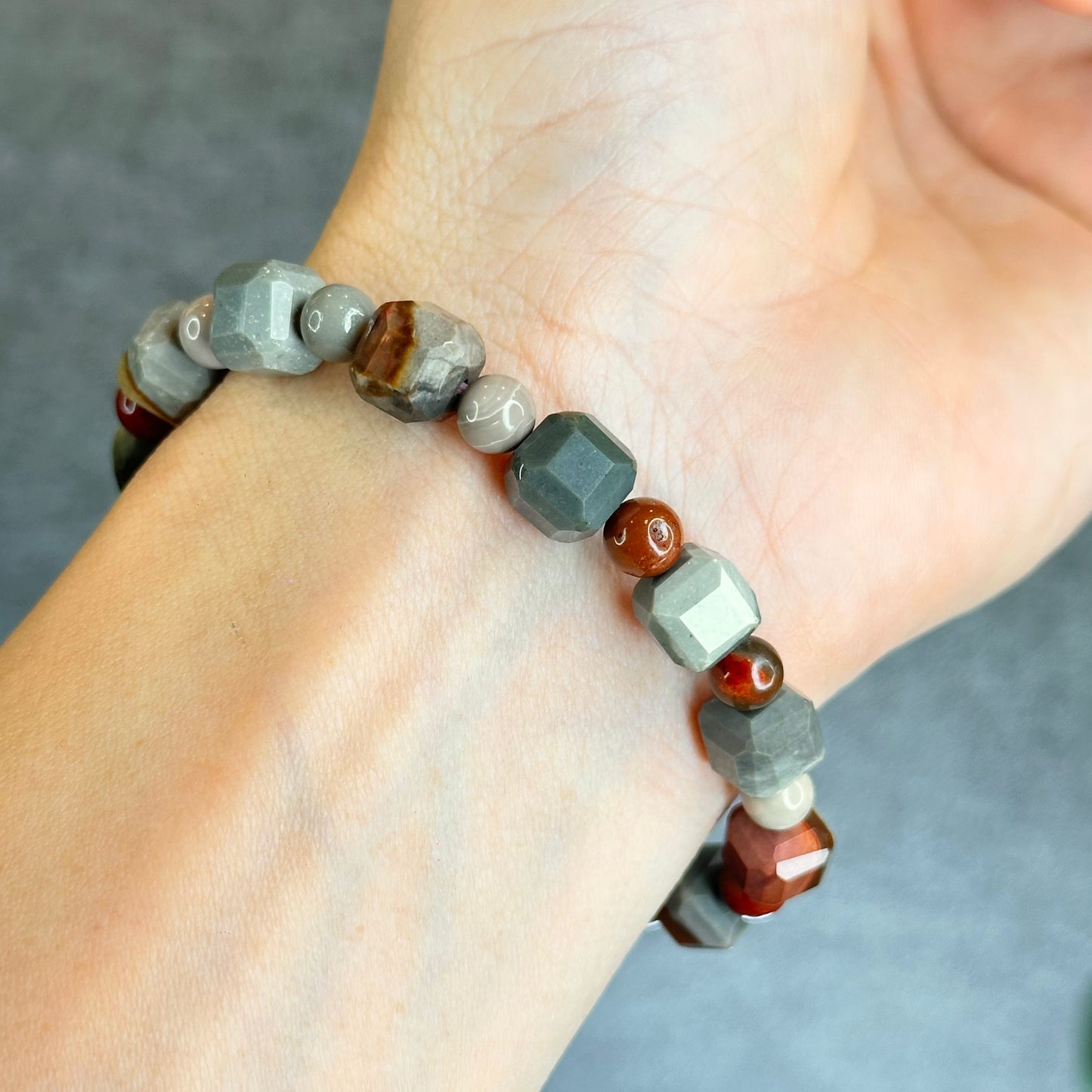 Natural Ocean Jasper Bracelet Size 8.5 mm