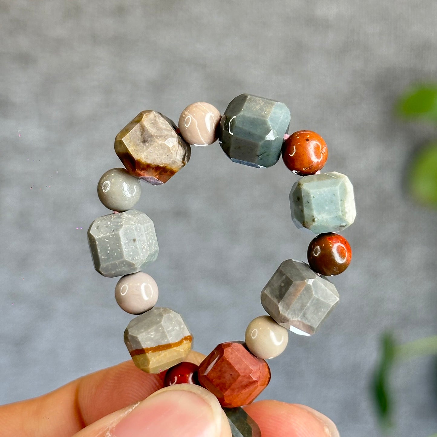 Natural Ocean Jasper Bracelet Size 8.5 mm