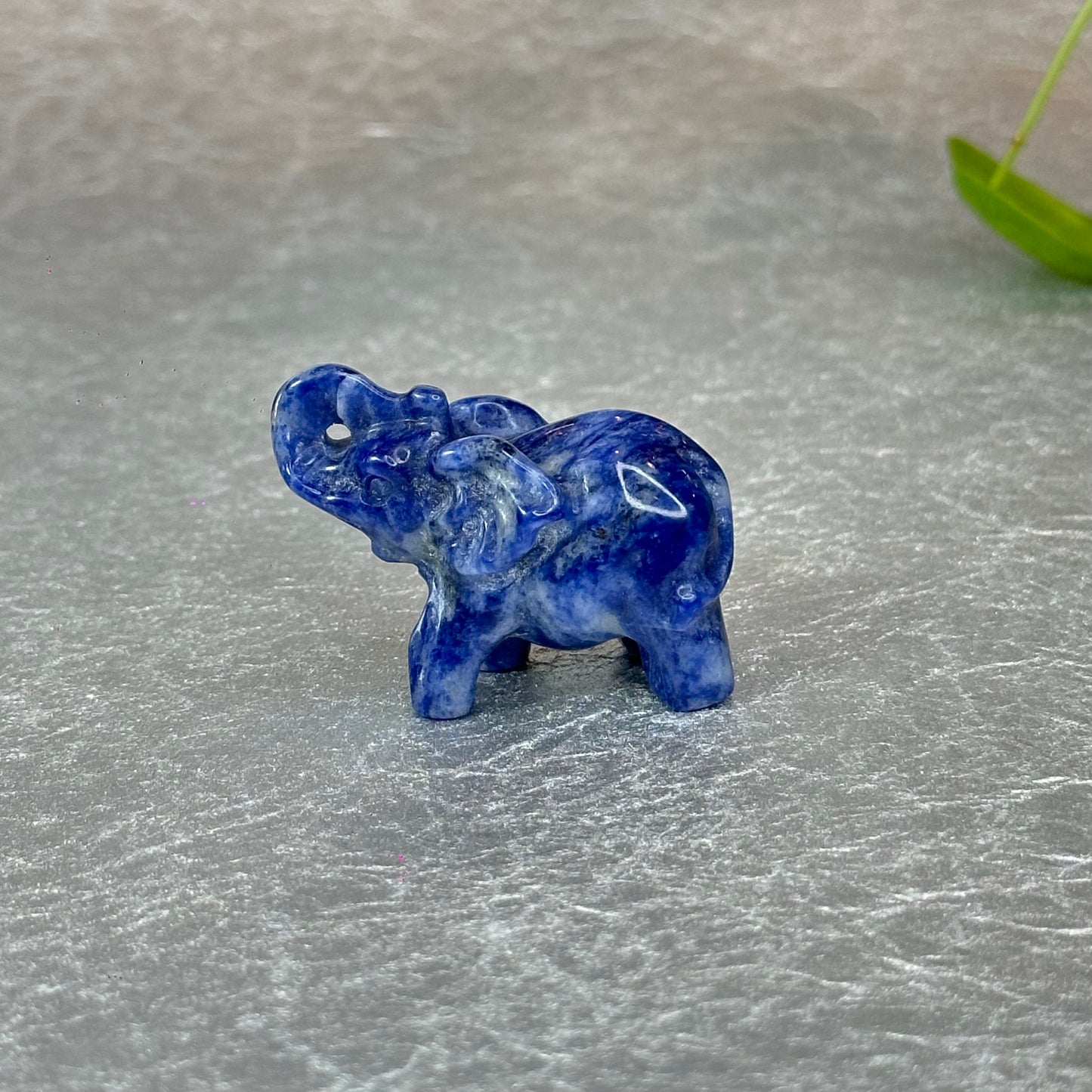 Natural Sodalite Elephant Figurine