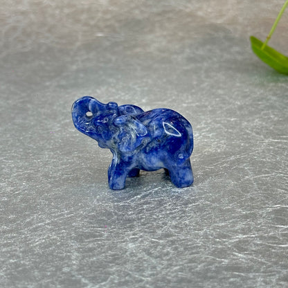 Natural Sodalite Elephant Figurine
