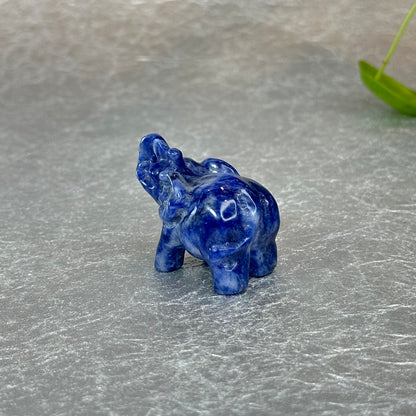Natural Sodalite Elephant Figurine