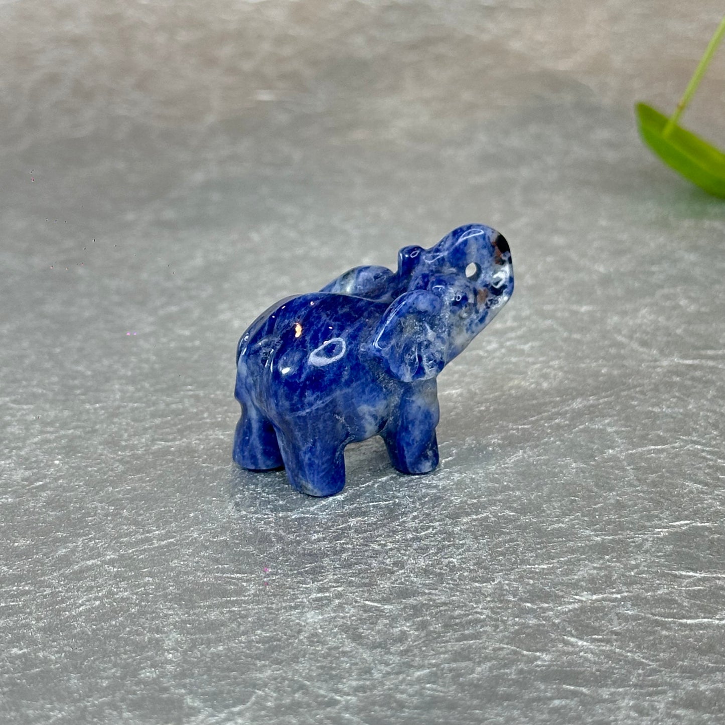 Natural Sodalite Elephant Figurine
