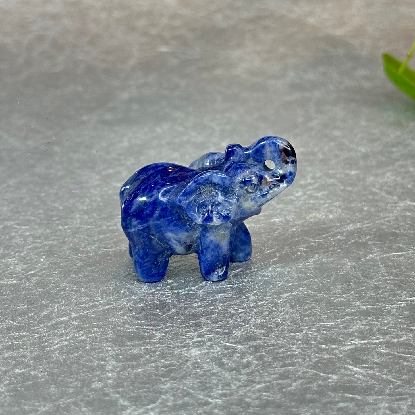 Natural Sodalite Elephant Figurine