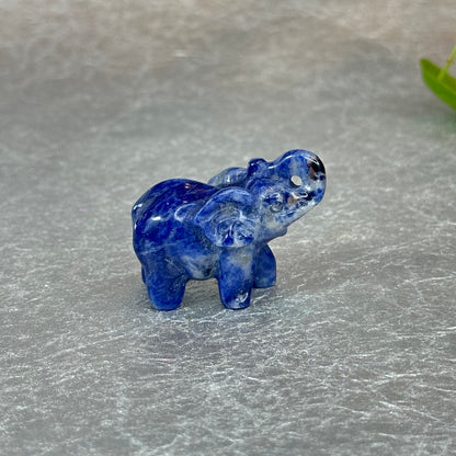 Natural Sodalite Elephant Figurine