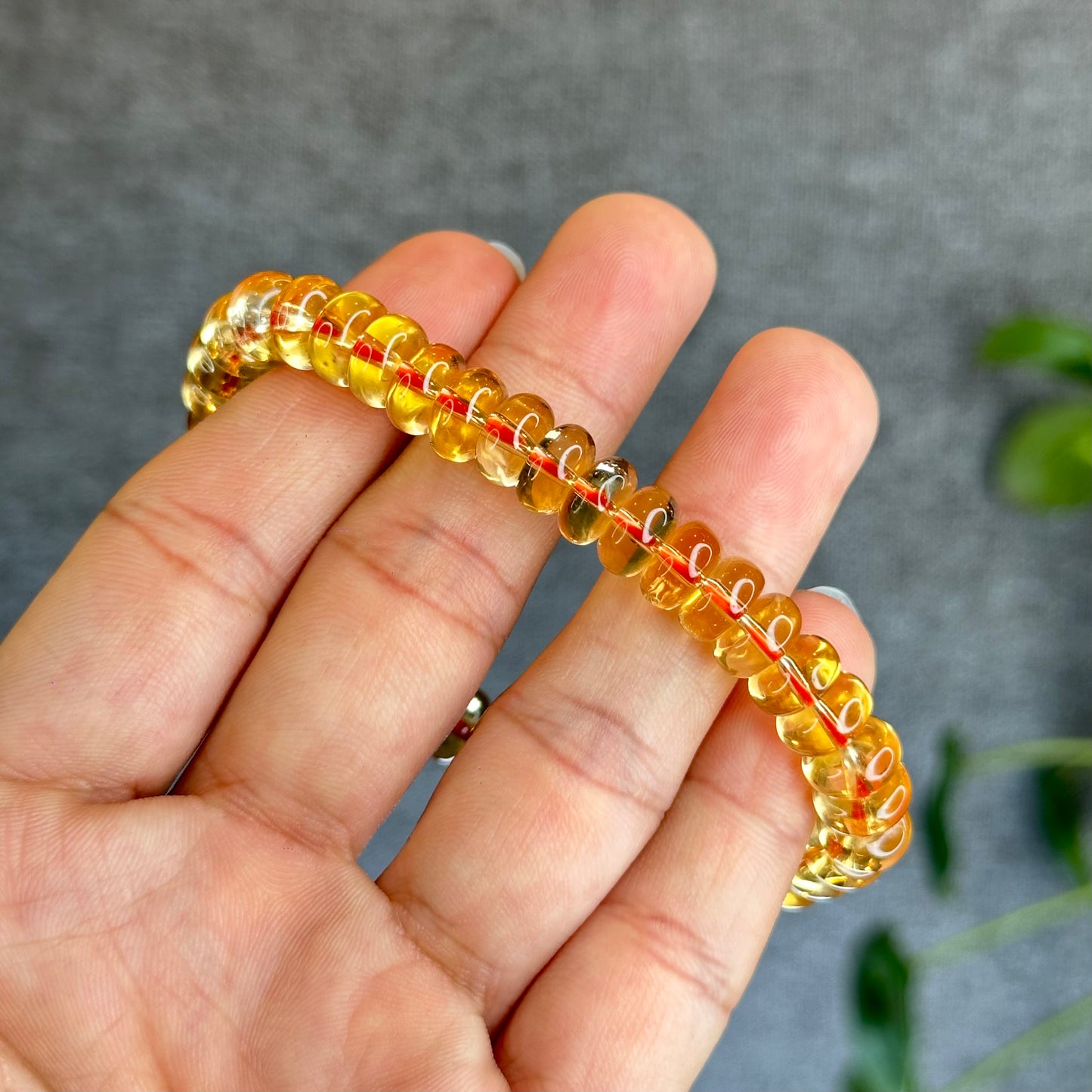 Natural Citrine Rondelle Bracelet Size 8.7 mm