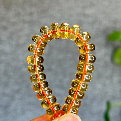 Natural Citrine Rondelle Bracelet Size 8.7 mm