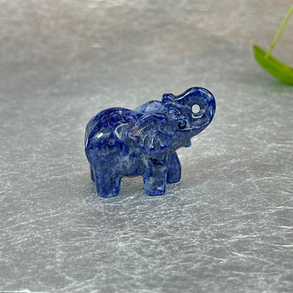 Natural Sodalite Elephant Figurine