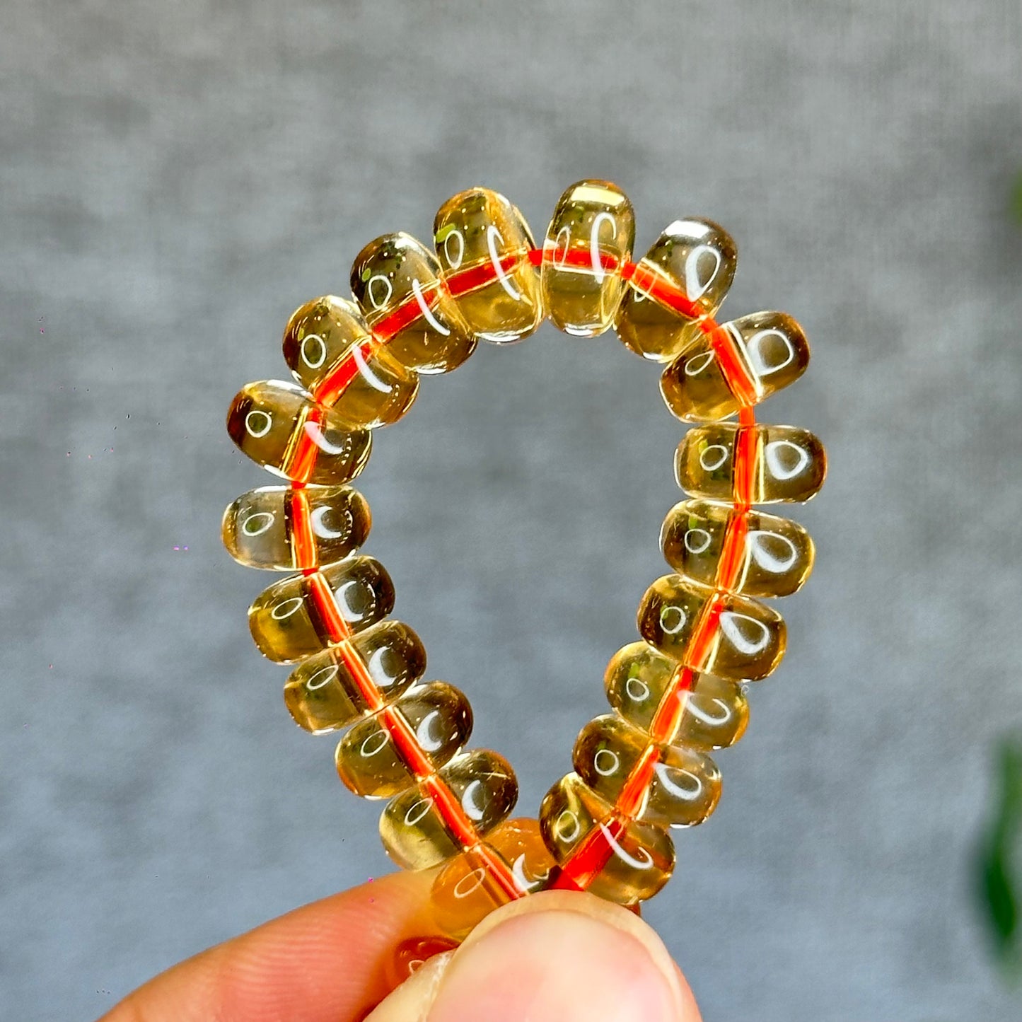 Natural Citrine Rondelle Bracelet Size 8.7 mm