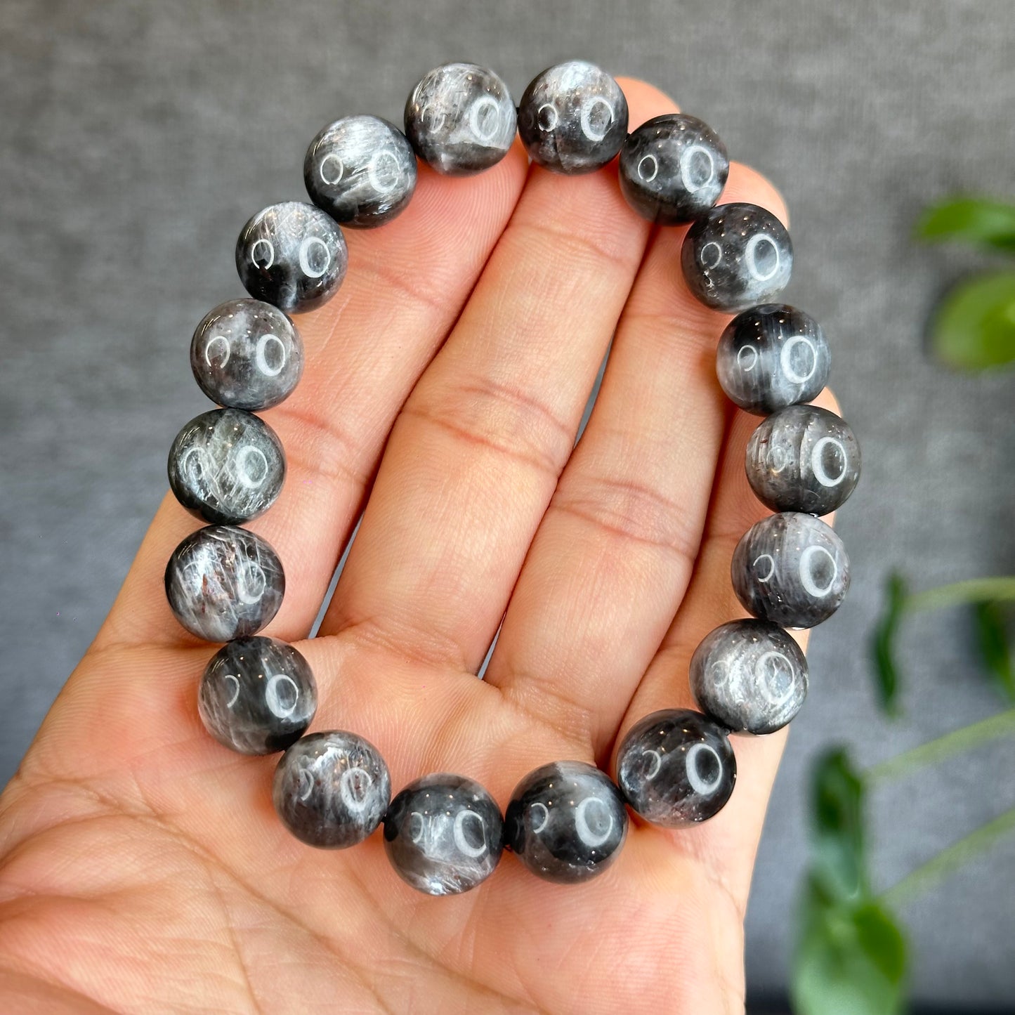 Natural Sunstone Moonstone Bracelet Size 12 mm