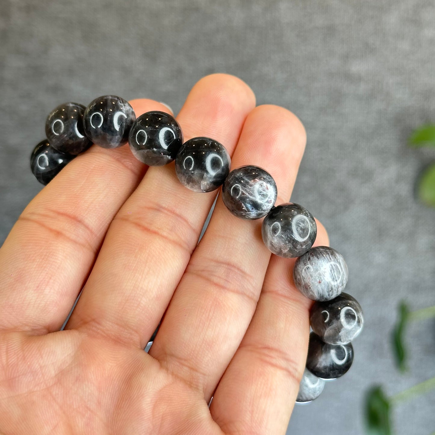 Natural Sunstone Moonstone Bracelet Size 12 mm