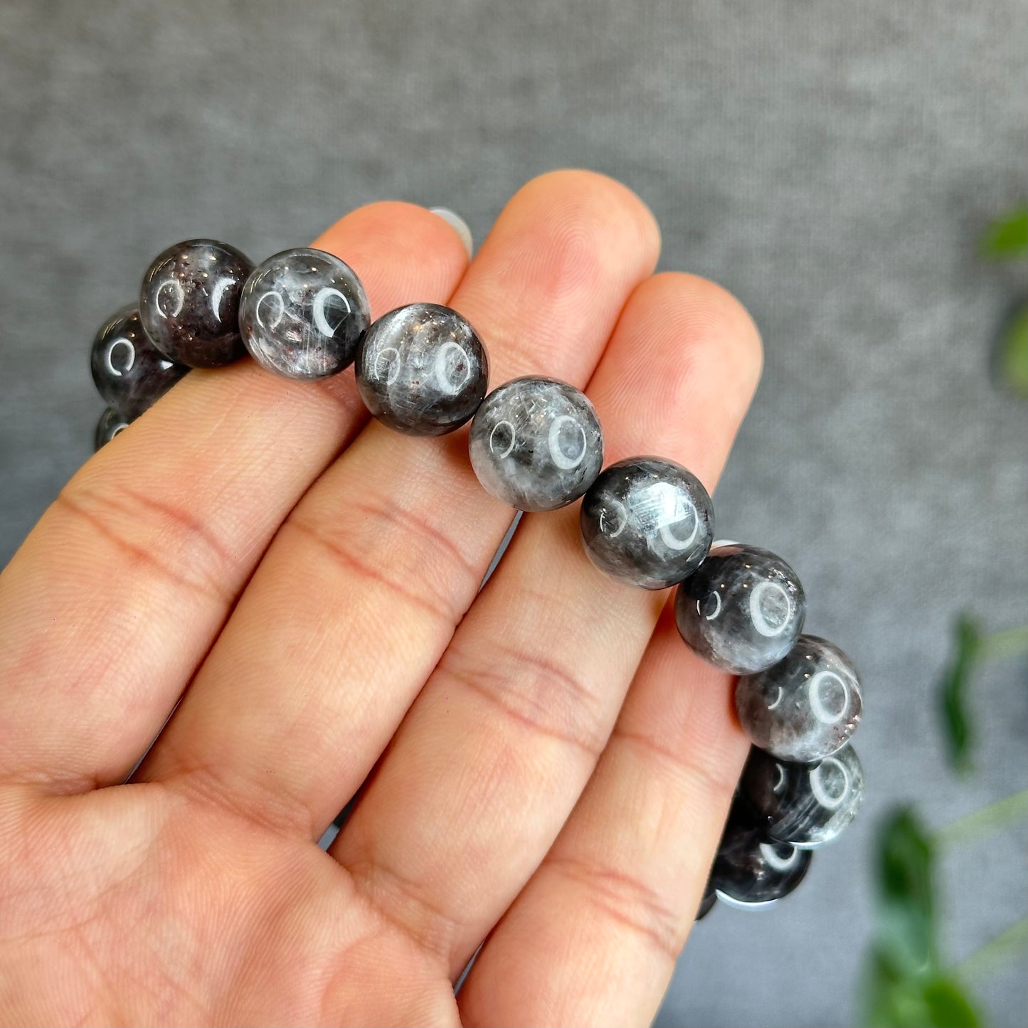 Natural Sunstone Moonstone Bracelet Size 12 mm