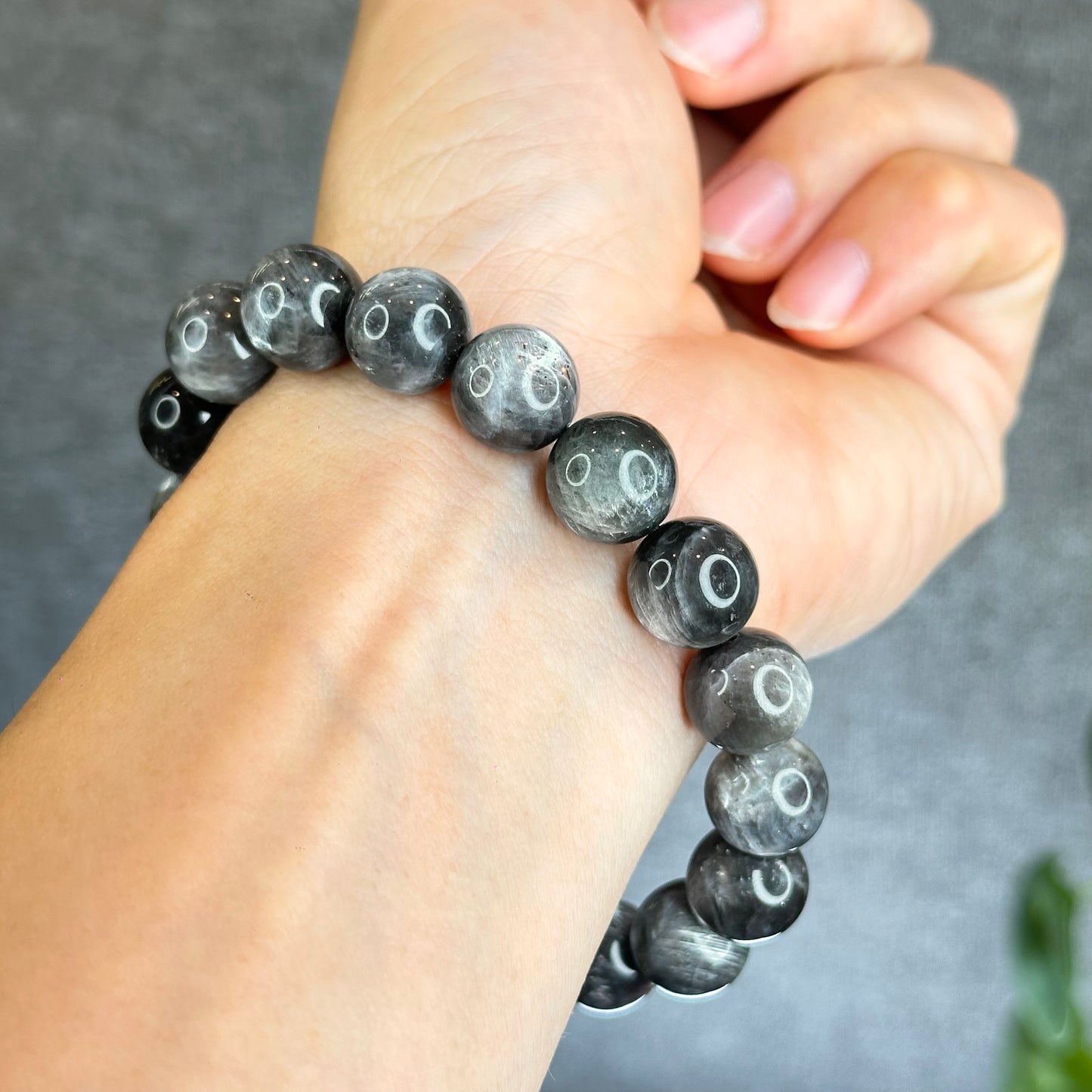Natural Sunstone Moonstone Bracelet Size 12 mm