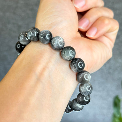 Natural Sunstone Moonstone Bracelet Size 12 mm