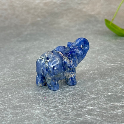 Natural Sodalite Elephant Figurine