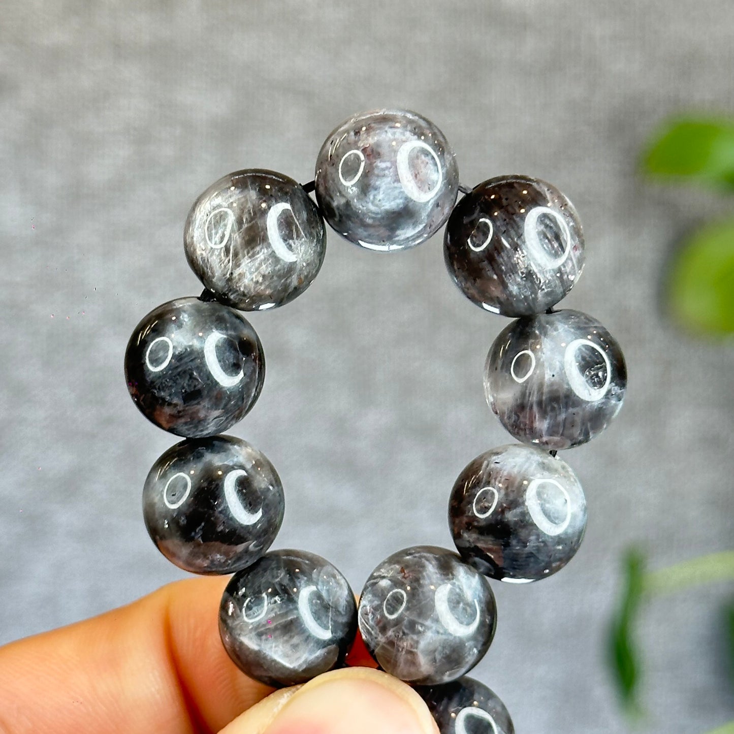 Natural Sunstone Moonstone Bracelet Size 12 mm