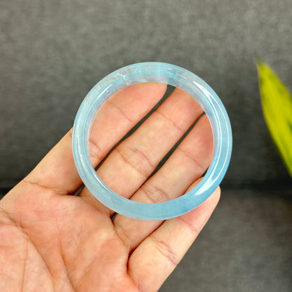 Natural Aquamarne Bangle Size 54.5 mm