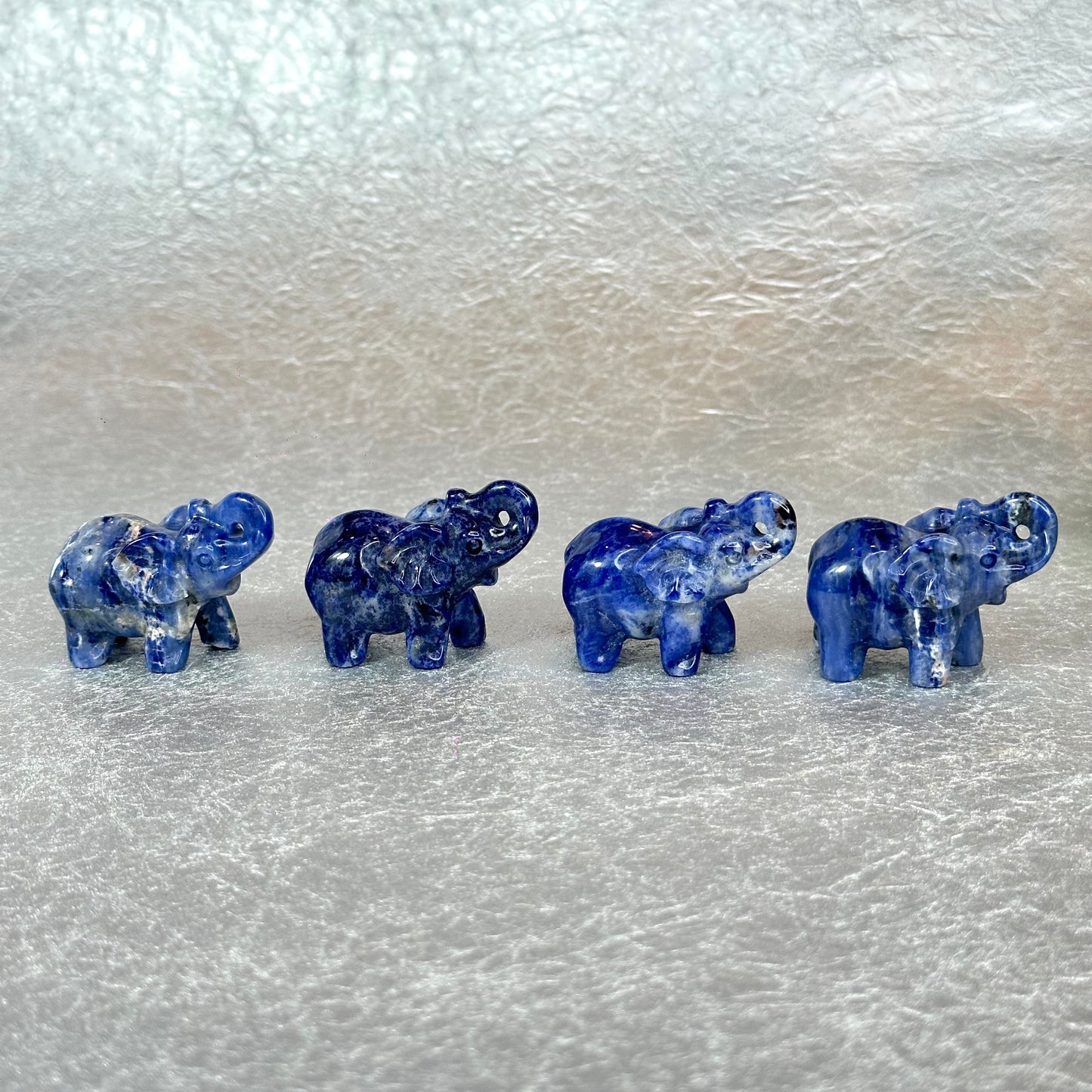 Natural Sodalite Elephant Figurine