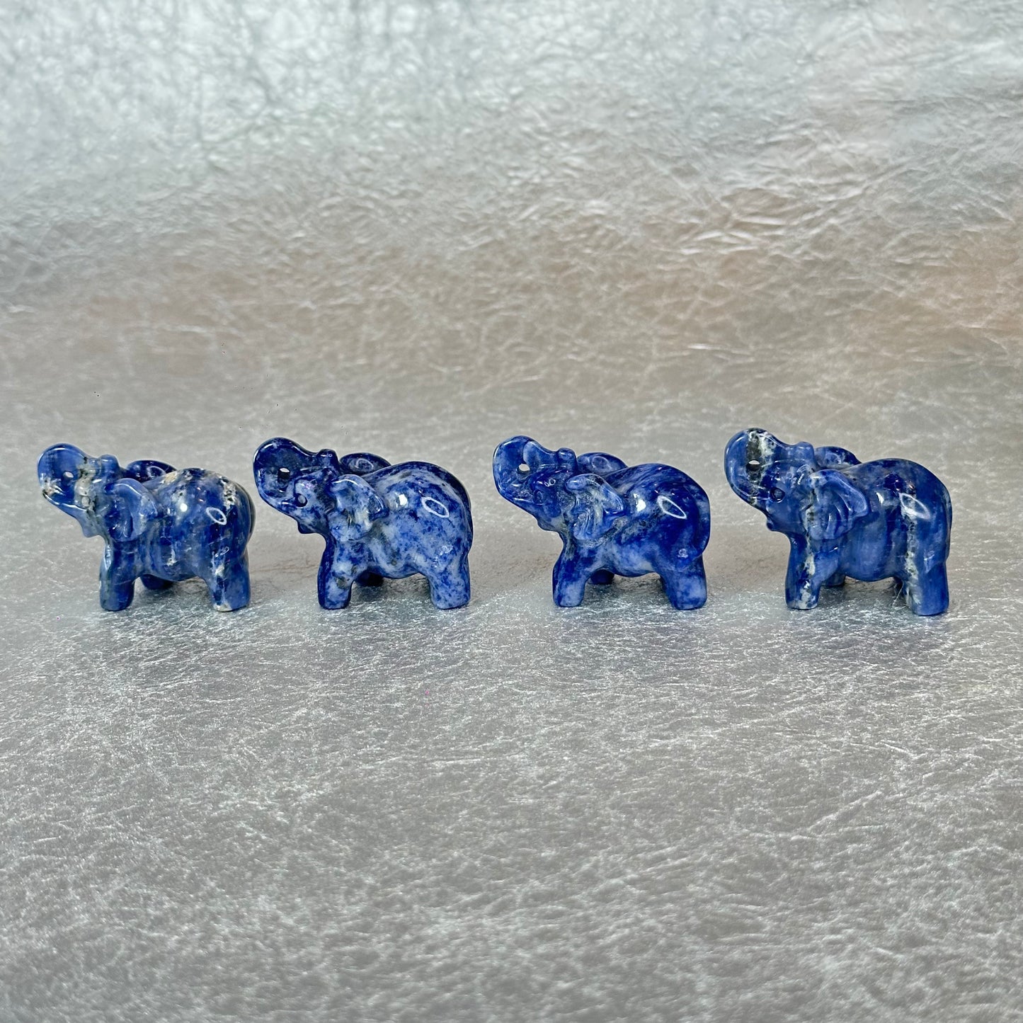 Natural Sodalite Elephant Figurine