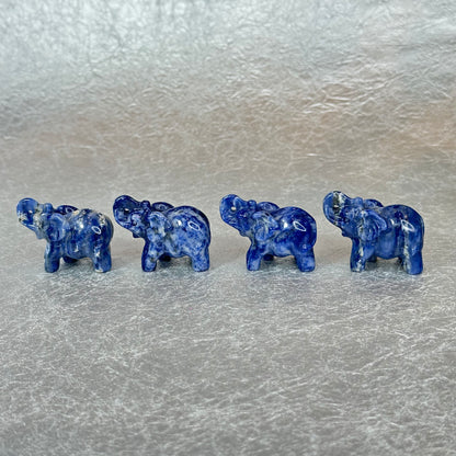 Natural Sodalite Elephant Figurine