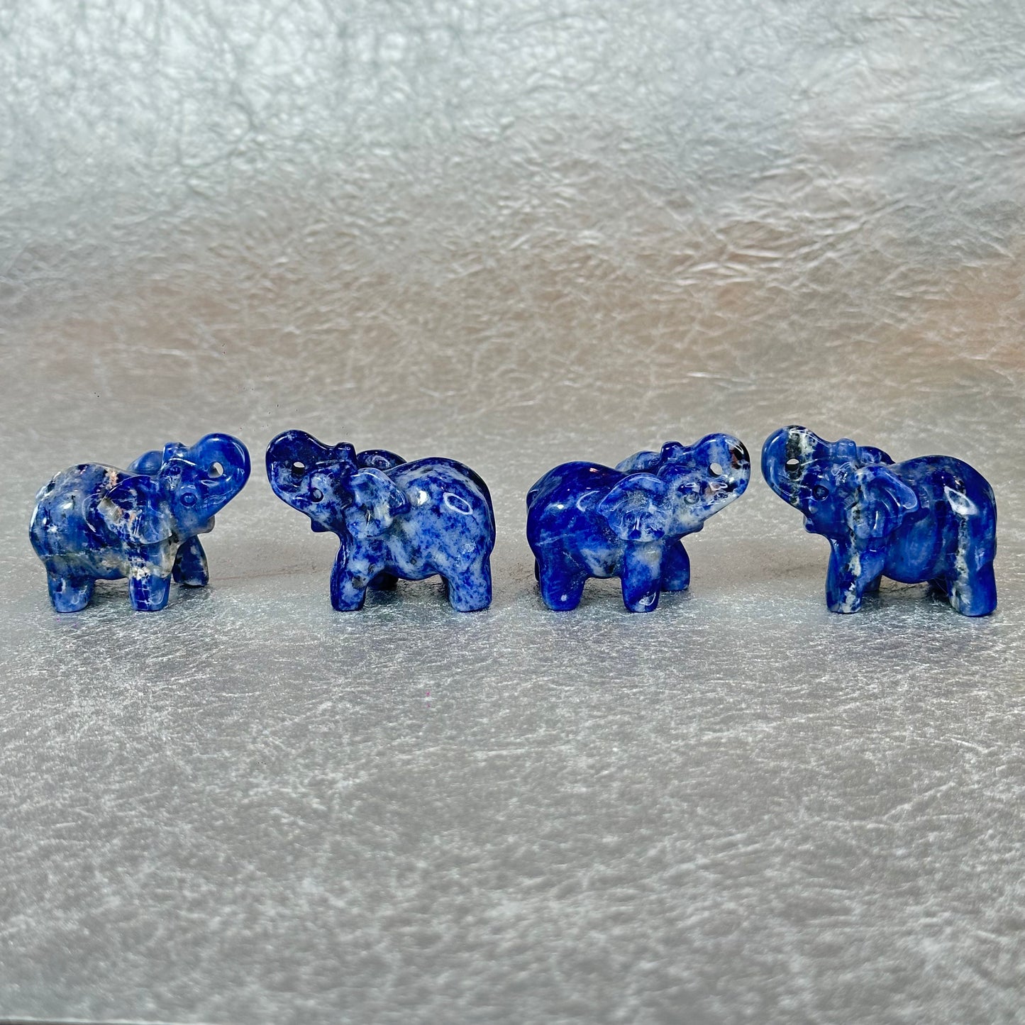 Natural Sodalite Elephant Figurine