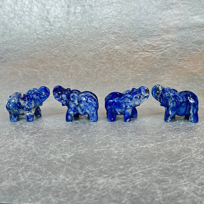 Natural Sodalite Elephant Figurine