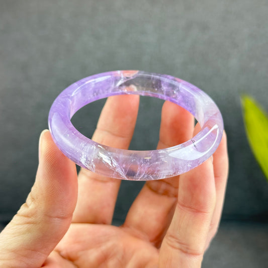 Natural Lavendar Amethyst Bangle size 52.7 mm