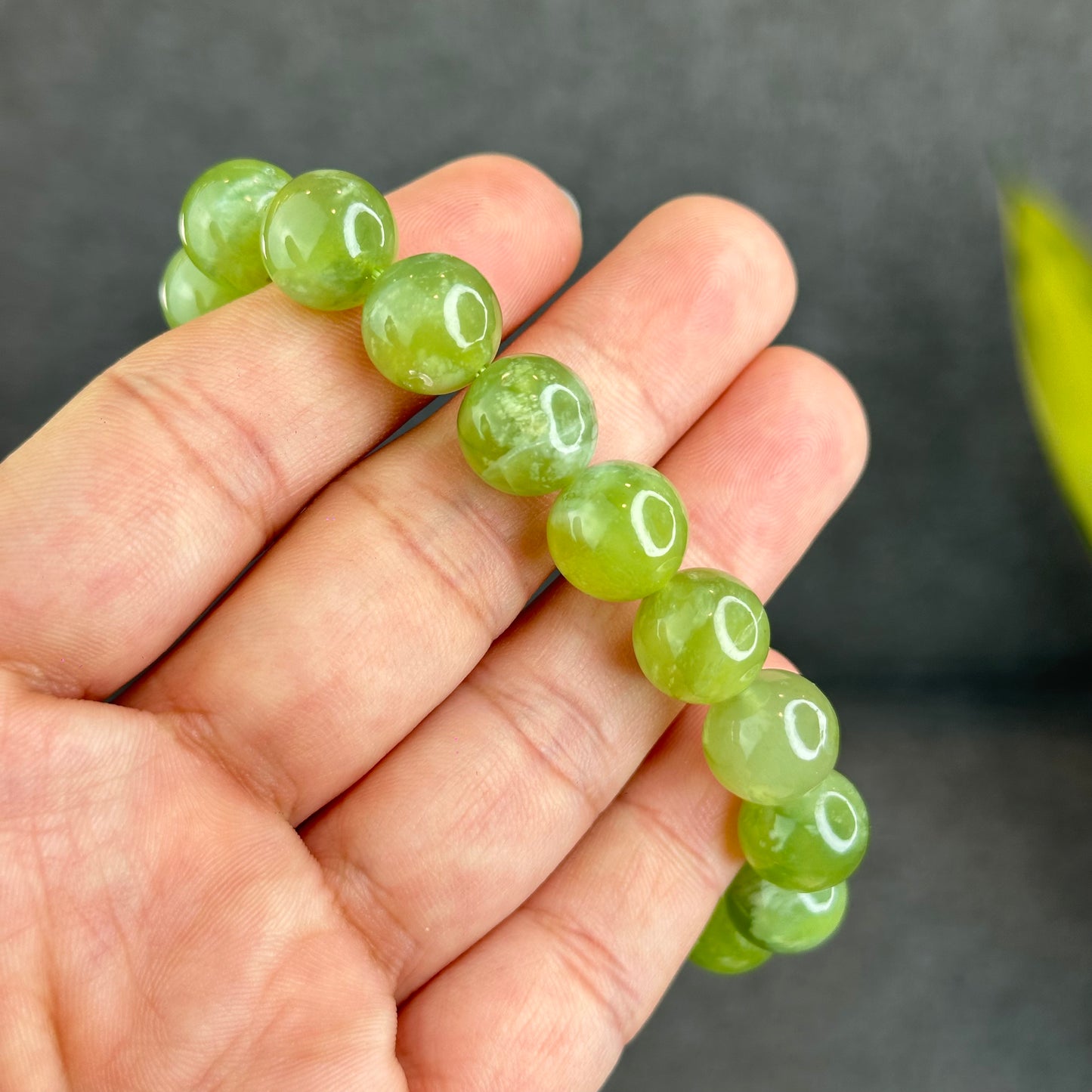 Natural Serpentine Bracelet Size 12 mm