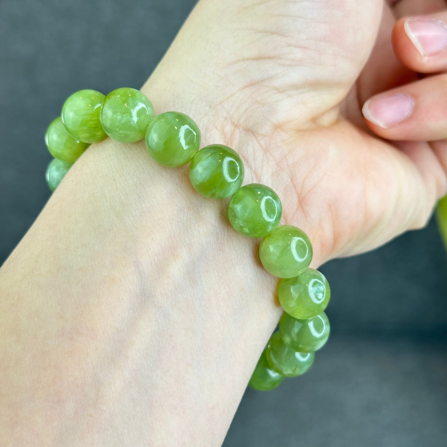 Natural Serpentine Bracelet Size 12 mm