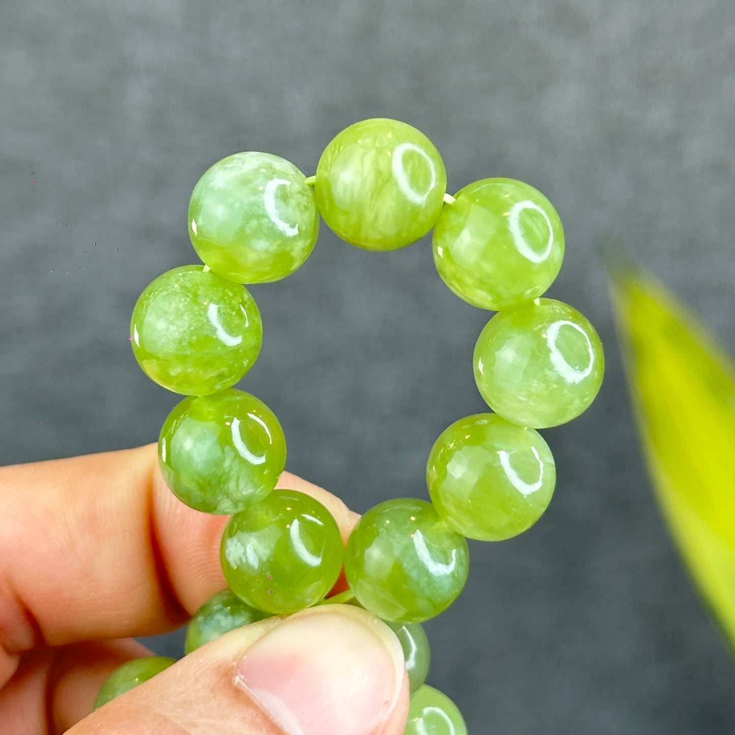 Natural Serpentine Bracelet Size 12 mm