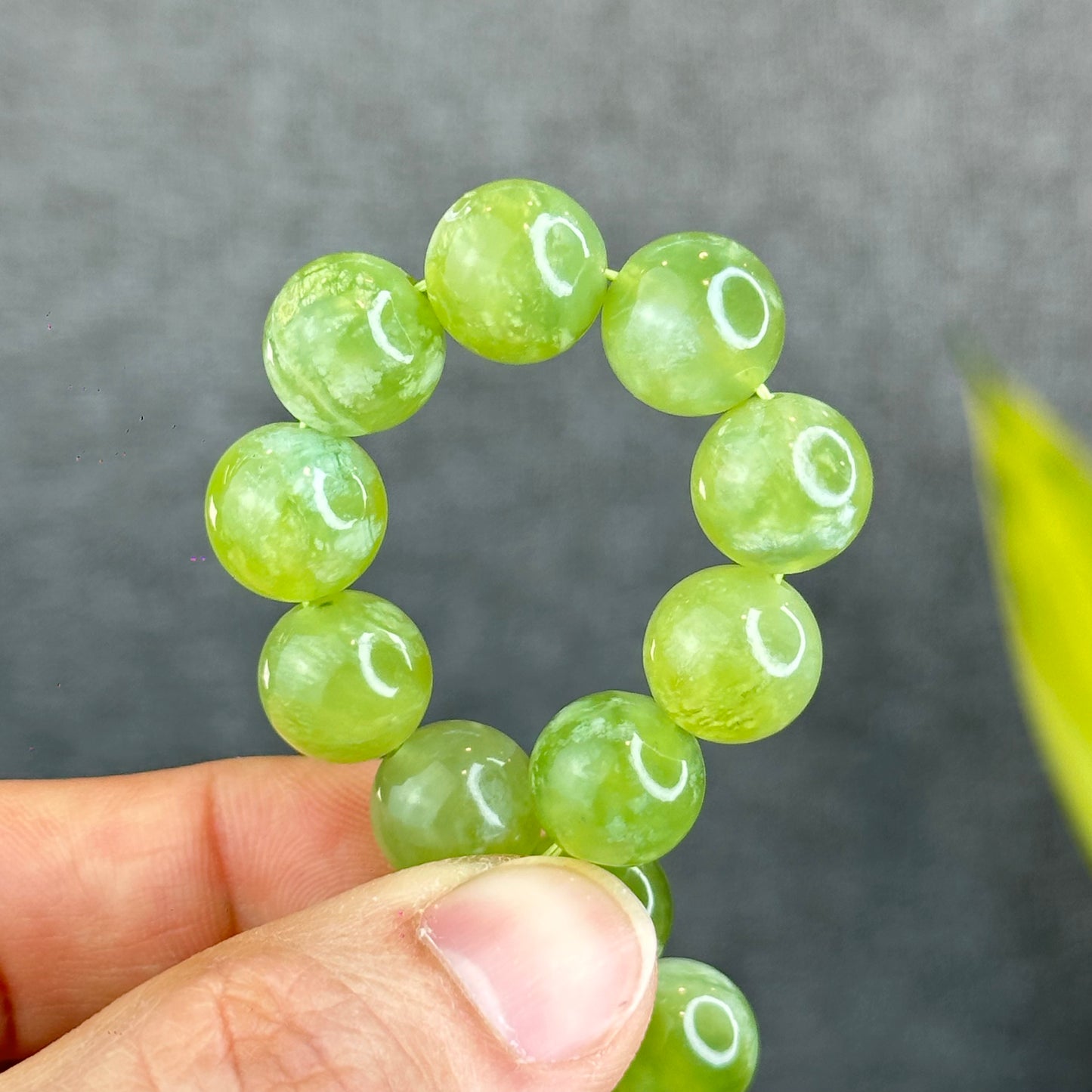 Natural Serpentine Bracelet Size 12 mm