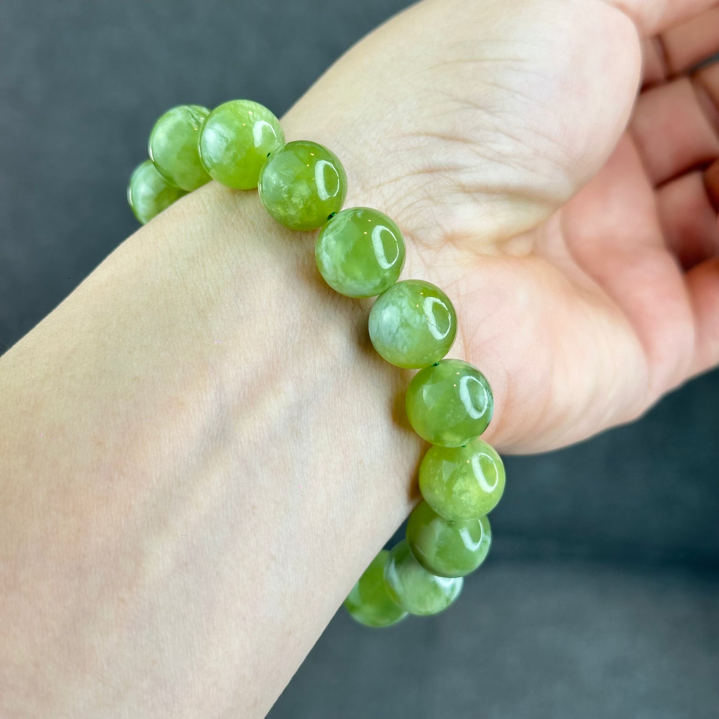 Natural Serpentine Bracelet Size 12.8 mm