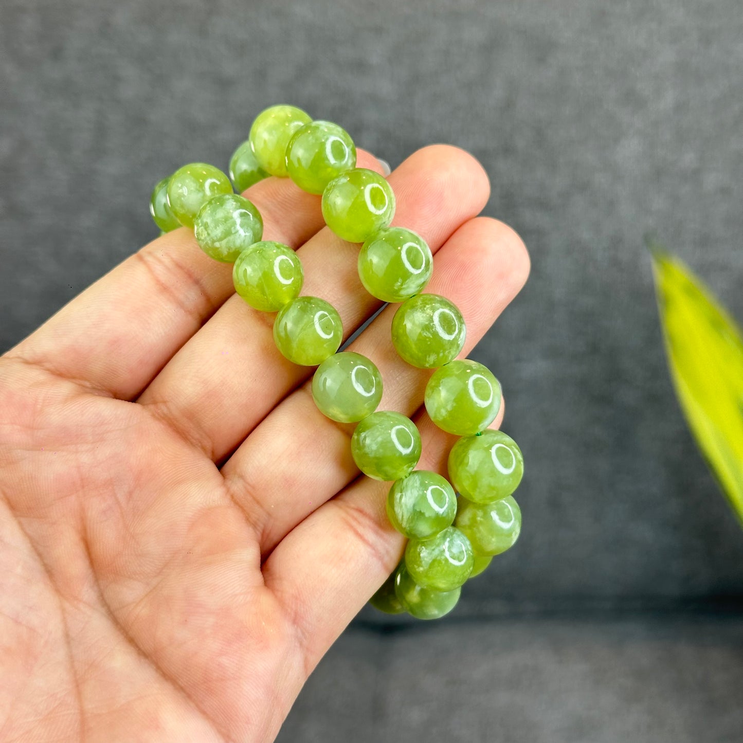 Natural Serpentine Bracelet Size 12 mm