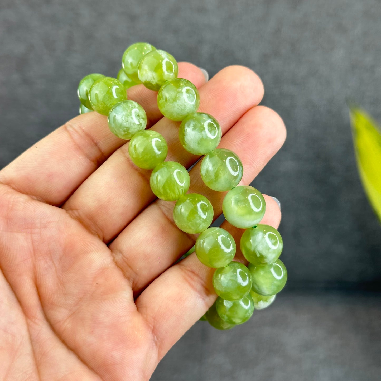 Natural Serpentine Bracelet Size 12 mm