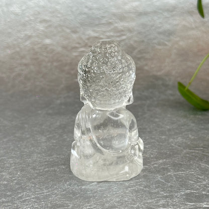 Natural Clear Quartz Buddha Figurine