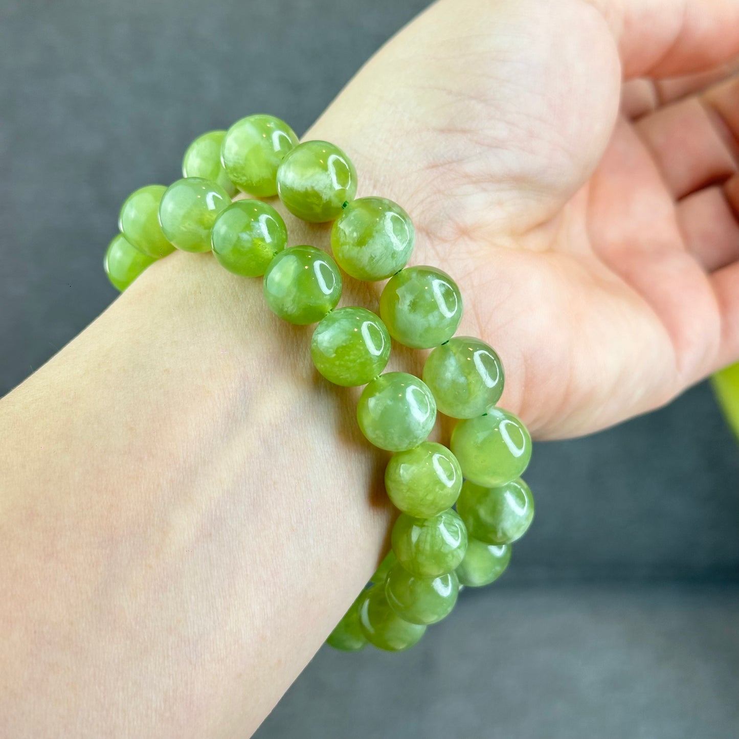 Natural Serpentine Bracelet Size 12 mm