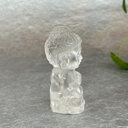 Natural Clear Quartz Buddha Figurine