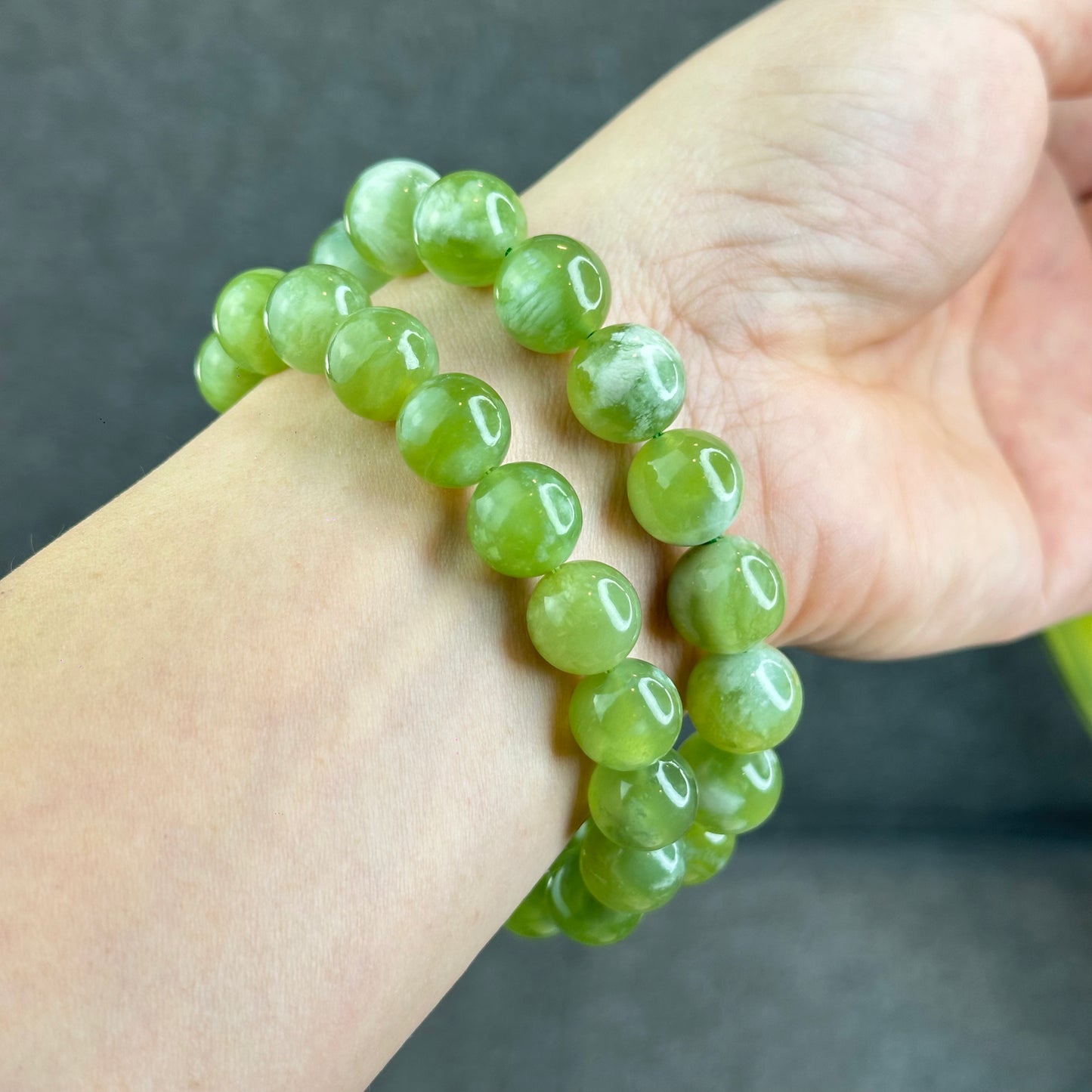 Natural Serpentine Bracelet Size 12 mm