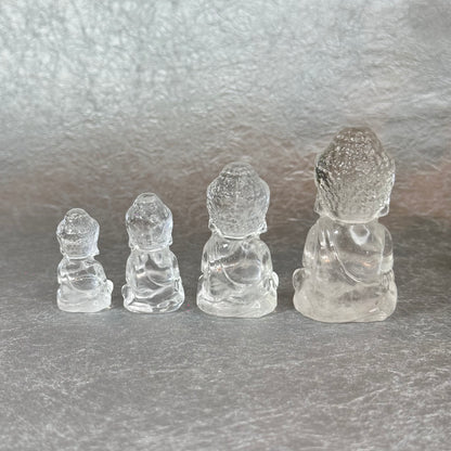 Natural Clear Quartz Buddha Figurine