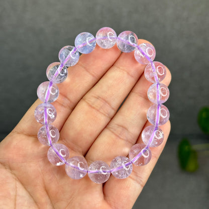 Natural Lavendar Pastel Moon Quartz Bracelet Size 11 mm