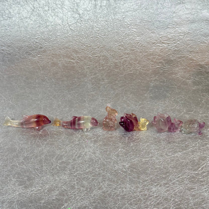 Natural Fluorite Dolphin Figurine