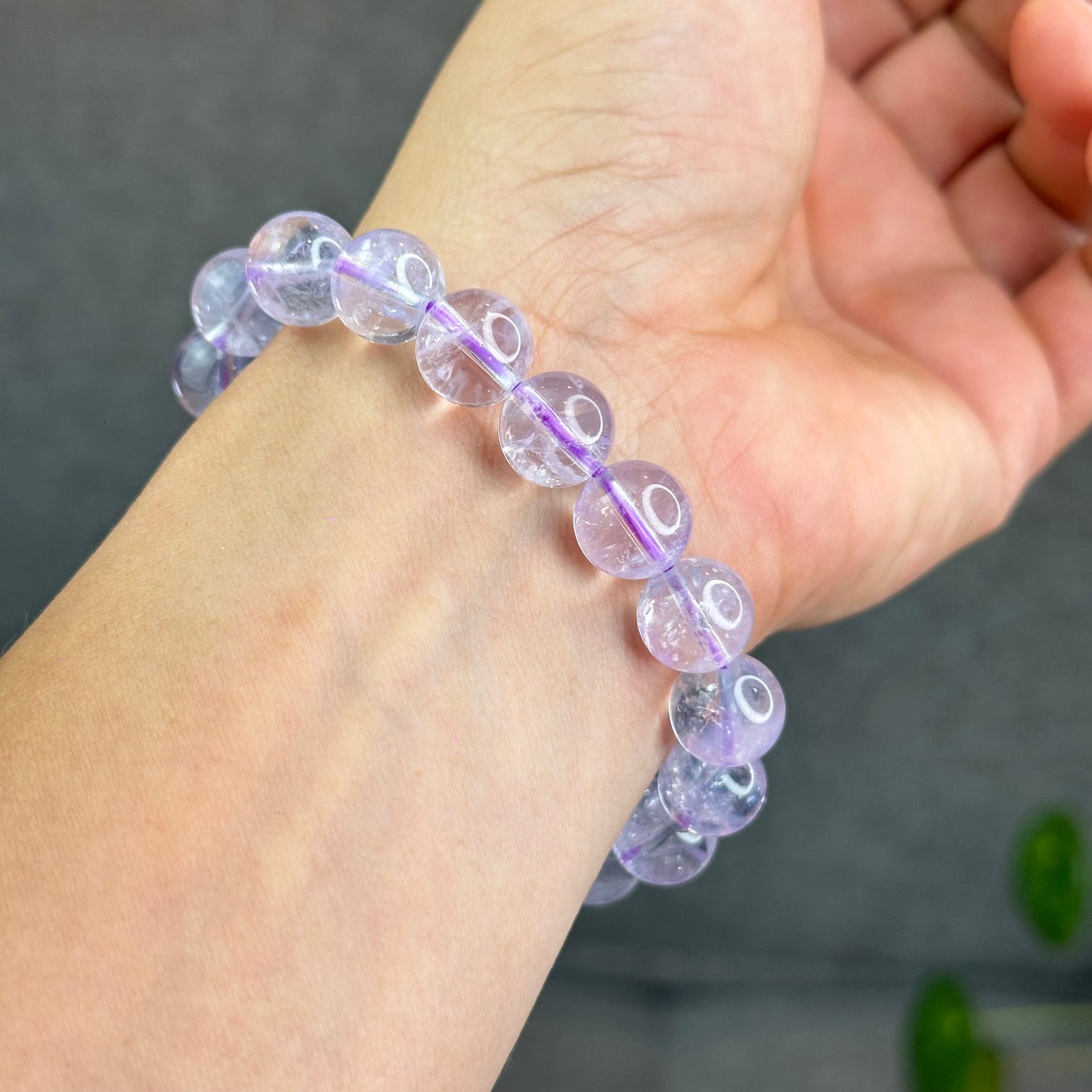 Natural Lavendar Pastel Moon Quartz Bracelet Size 11 mm