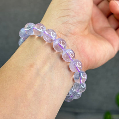 Natural Lavendar Pastel Moon Quartz Bracelet Size 11 mm